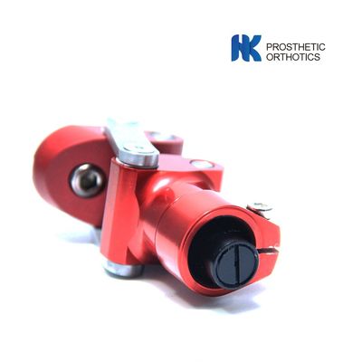 Red Color  Max Load 99lbs Children Four Bar Knee Joint With Tube Clamp